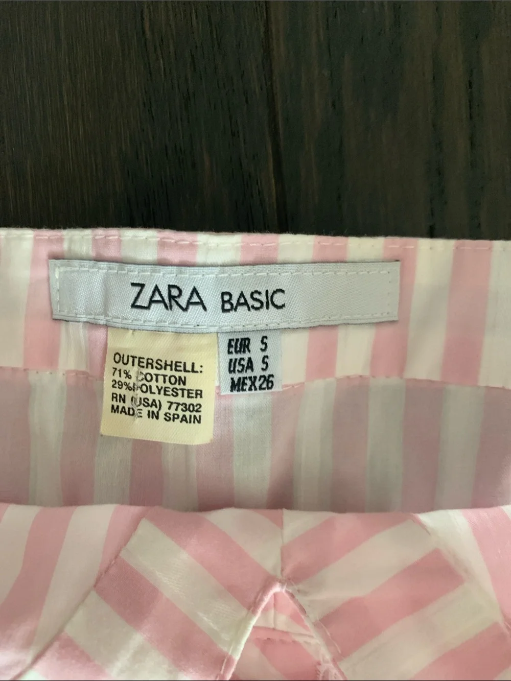 Zara Pink & White Striped Tie-Front Top - Picture 4 of 5